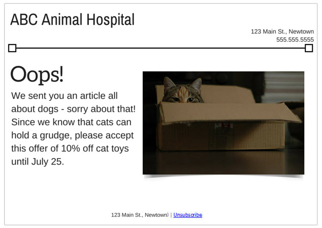 ABC Animal hospital отправили собаковцам кошкину рассылку